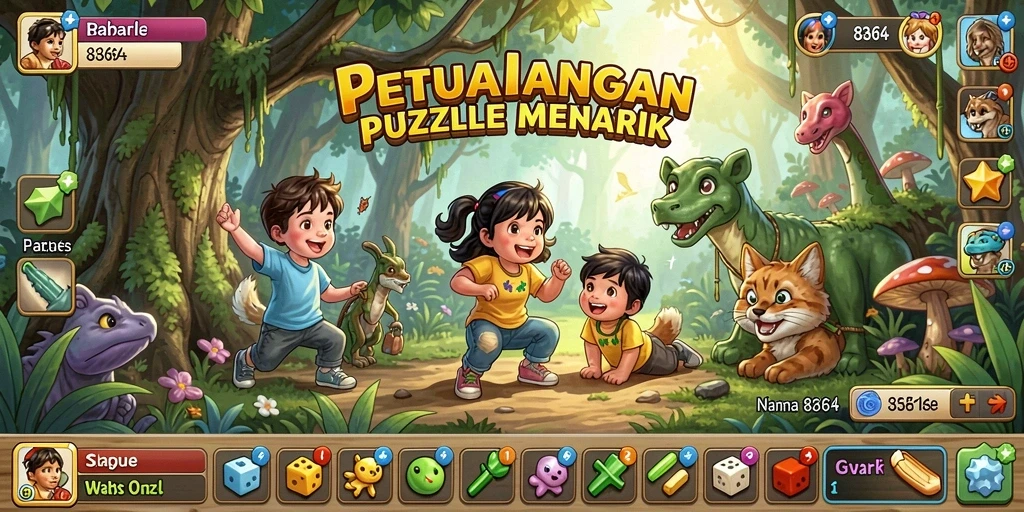 Tangkapan layar 8364 menunjukkan pemain menyelesaikan puzzle yang menantang.