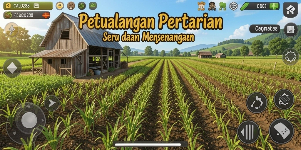 Tampilan gameplay seru di CALO288 dengan berbagai jenis tanaman.
