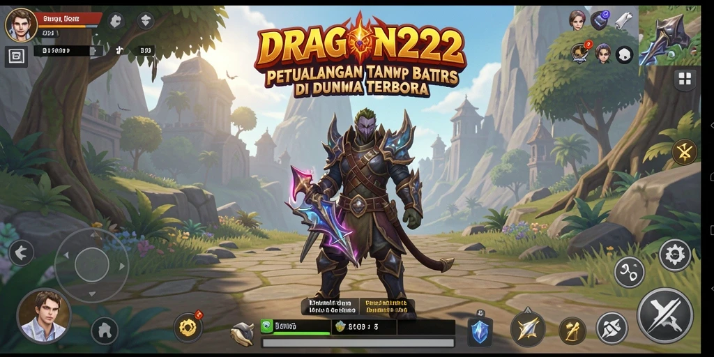 Screenshot gameplay DRAGON222 dengan dunia terbuka yang luar biasa.