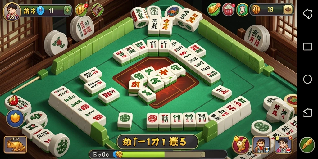 Screenshot gameplay JOSS777 menampilkan suasana Mahjong yang seru.