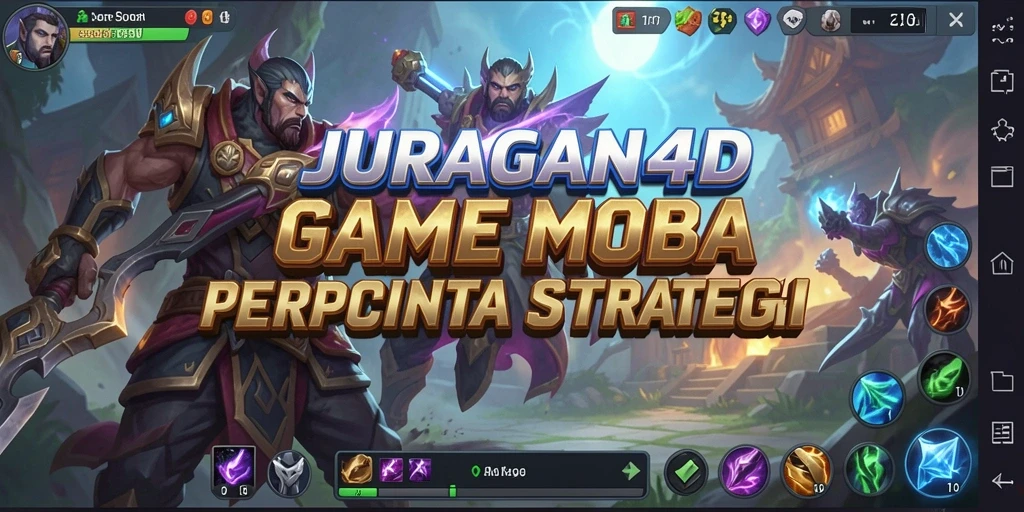 Tangkapan layar menunjukkan aksi seru di arena MOBA JURAGAN4D.