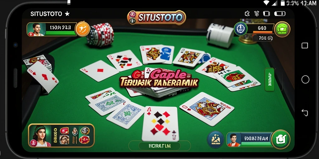 Tampilan gameplay seru dalam aplikasi Gaple SITUSTOTO.