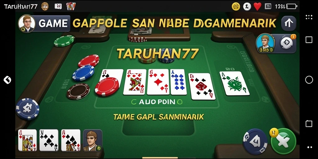 Screenshot gameplay TARUHAN77 menampilkan keseruan bermain Gaple.